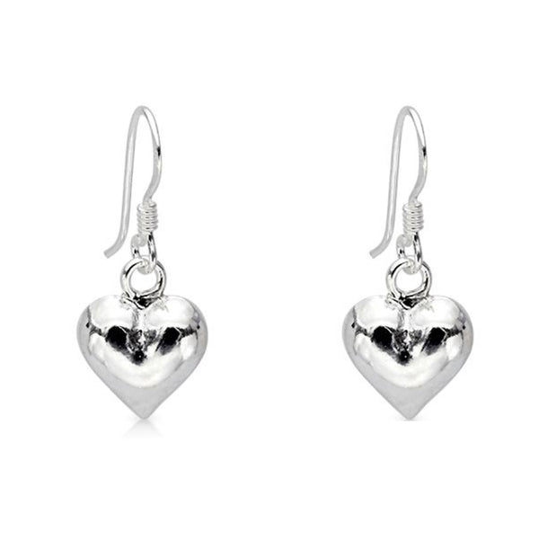 Beautiful Silver Heart Earrings