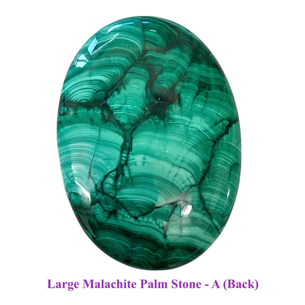 Large Malachite Palm Stones