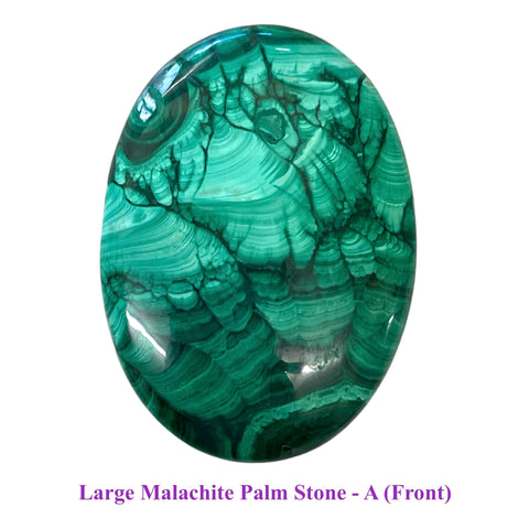 Large Malachite Palm Stones