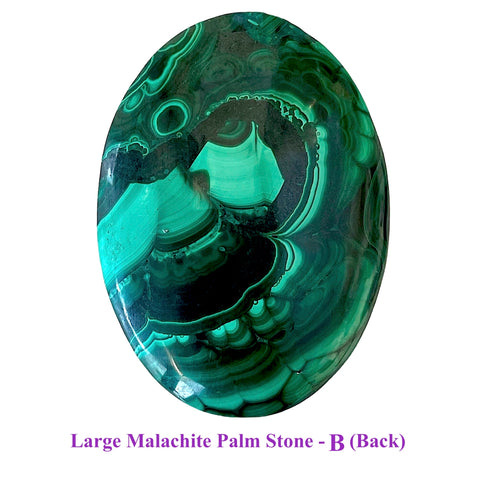 Large Malachite Palm Stones