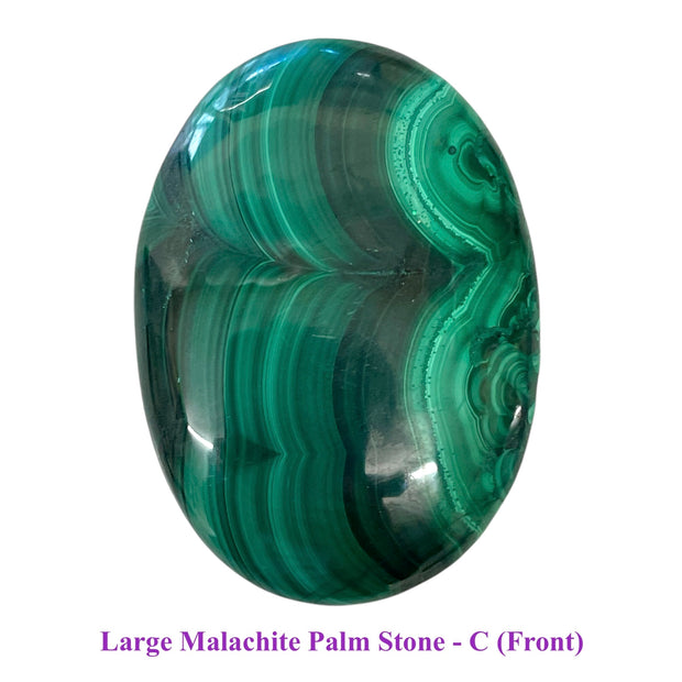 Large Malachite Palm Stones