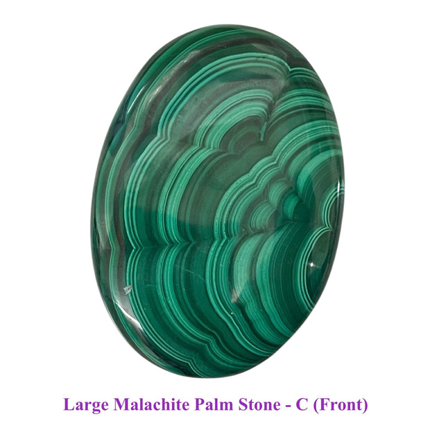 Large Malachite Palm Stones