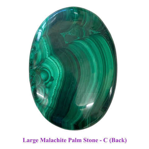 Large Malachite Palm Stones