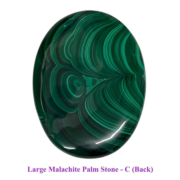 Large Malachite Palm Stones