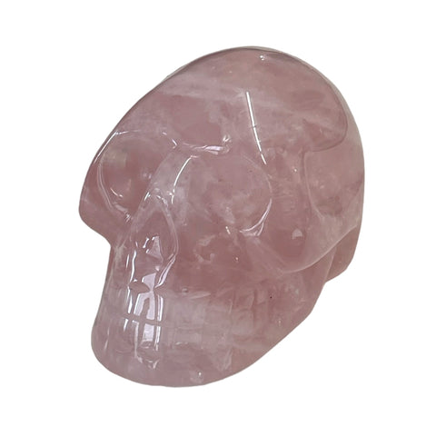 Large Rose Quartz Crystal Skull 3 1/2"