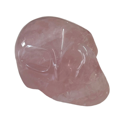 Large Rose Quartz Crystal Skull 3 1/2"