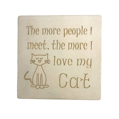 Love My Cat Marble Plaque