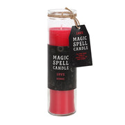 Large Love Spell Candle Tube - Red Rose