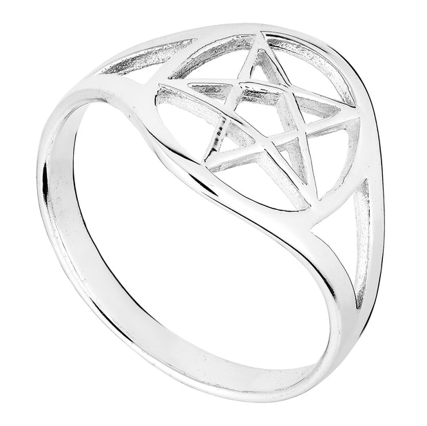 Lovely Silver Pentagram Ring