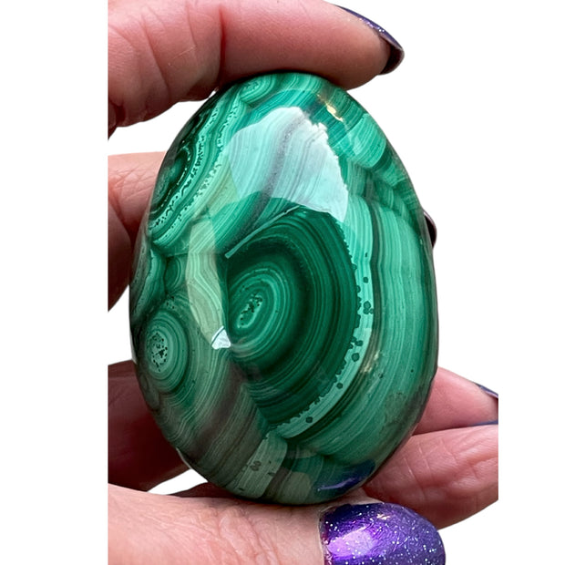 Malachite Crystal Egg - 2 1/2"