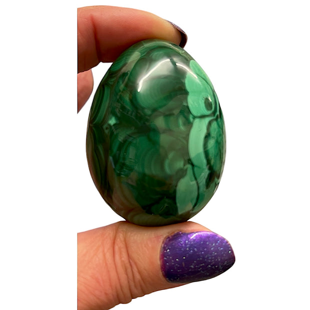 Malachite Crystal Egg - 2 1/4"