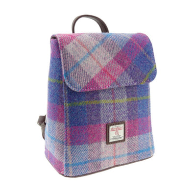 Pink Harris Tweed Mini Backpack
