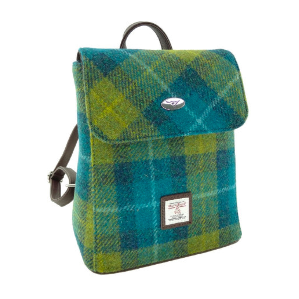 harris tweed tummel mini backpack Sea Blue Harris Tweed Mini Backpack – Shooting Star Cornwall