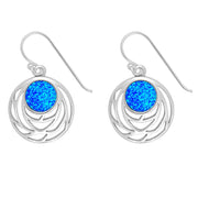 Blue Opal Stylized Earrings