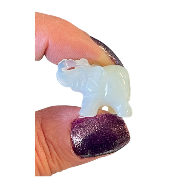 Dainty Opalite Crystal Elephants - 3cm