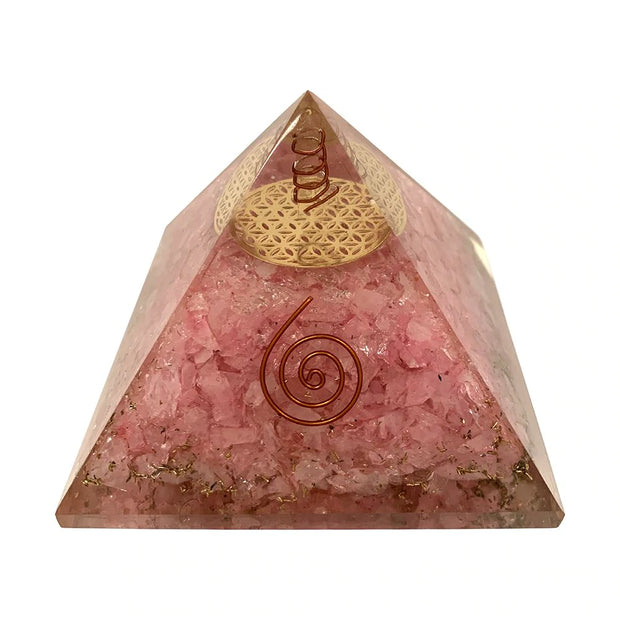 Rose Quart Reiki Pyramid
