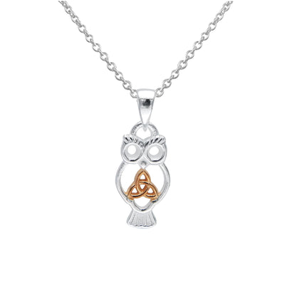 Trinity Knot Owl Necklace