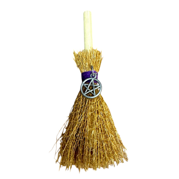 Pentagram Mini Magick Broomstick - Cleanses Negativity & Bring Good Luck