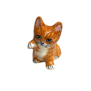 Hand Crafted Ceramic Playful Ginger Cat