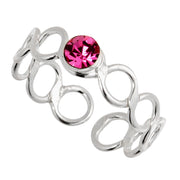 Pretty Pink Crystal Toe Ring