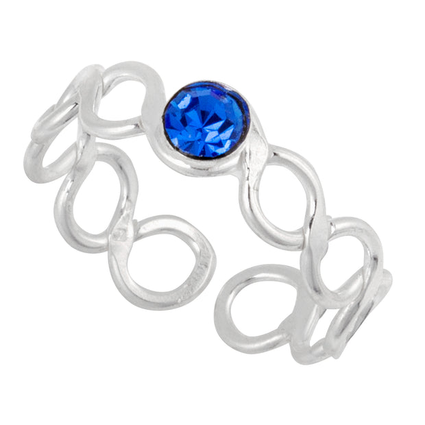 Pretty Sapphire Crystal Toe Ring
