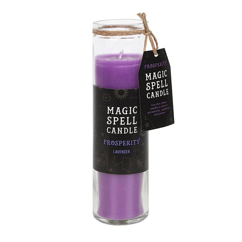 Large Prosperity Spell Candle Tube - Lavender