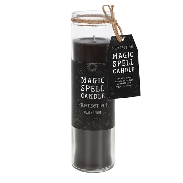 Large Protection Spell Candle Tube - Black Opium