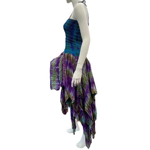 Pretty Purple Green & Blue Pixie Dress