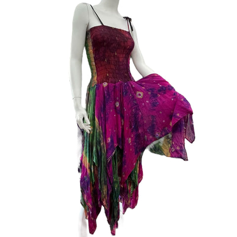 Pretty Purple Pink & Green Pixie Dress