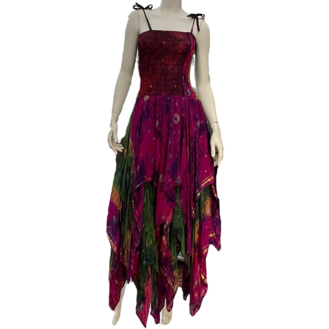 Pretty Purple Pink & Green Pixie Dress – Shooting Star Cornwall