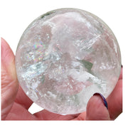 Rainbow Filled Clear Quartz Crystal Ball