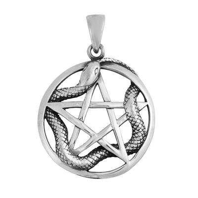 Entwined Snake Pentagram Pendant