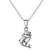 Dainty Double Dolphin Necklace
