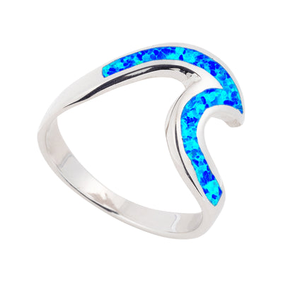 Blue Opal Wave Ring