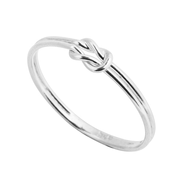 Dainty Silver Knot Ring