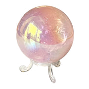 Large Aura Rose Quartz Crystal Ball