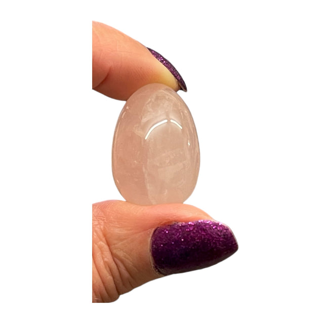 Dainty Rose Quartz Crystal Eggs - Love