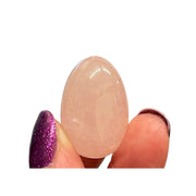 Dainty Rose Quartz Crystal Eggs - Love