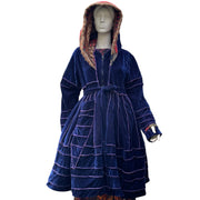 Royal Blue & Purple Velvet & Cashmilon Pixie / Fairy Pagan Reversable Katwise Inspired Coat