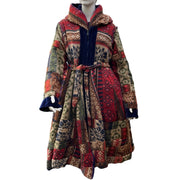 Royal Blue & Purple Velvet & Cashmilon Pixie / Fairy Pagan Reversable Katwise Inspired Coat