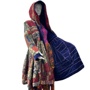 Royal Blue & Purple Velvet & Cashmilon Pixie / Fairy Pagan Reversable Katwise Inspired Coat