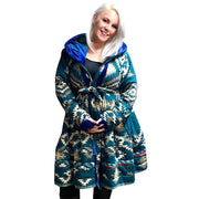 Royal Blue & Vivid Blue Velvet & Cashmilon Pixie / Fairy Pagan Reversable Katwise Inspired Coat