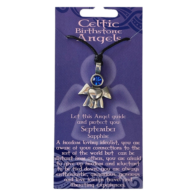 September Birthstone Angel Necklace