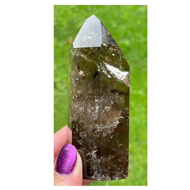 Large Smoky Quartz Generator  Point - approx 4 inches high