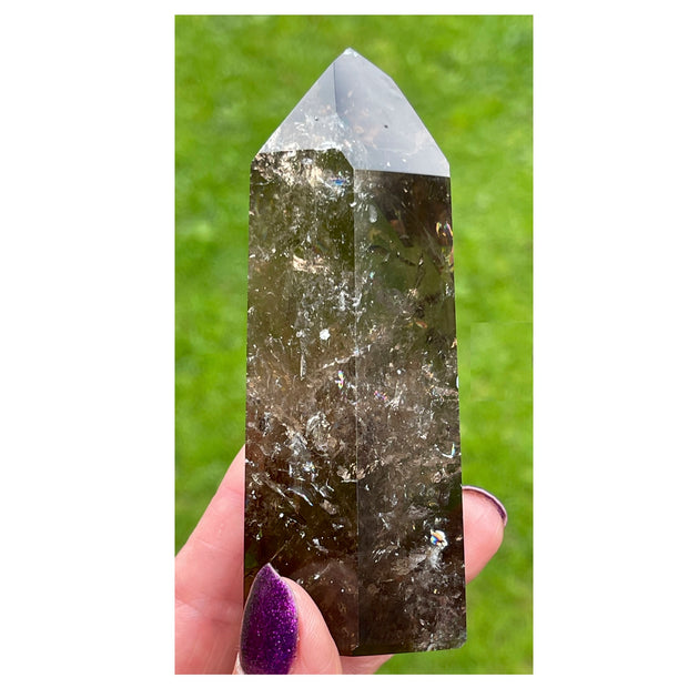 Large Smoky Quartz Generator  Point - approx 4 inches high