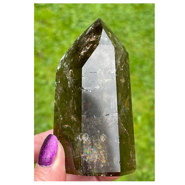 Smoky Quartz Large Generator  Point - approx 3 1/2 inches high