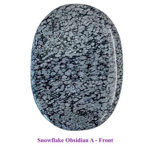 Beautiful Snowflake Obsidian Palm Stone