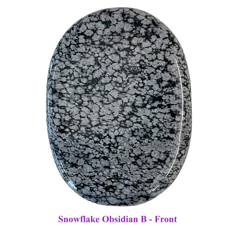 Beautiful Snowflake Obsidian Palm Stone