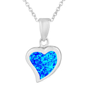 Stunning Blue Opal Heart Pendant