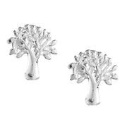 Stunning Silver Tree Studs